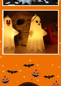 Halloween LED luz nocturna fantasma brillante lindo calavera adorno fiesta decoración lámpara