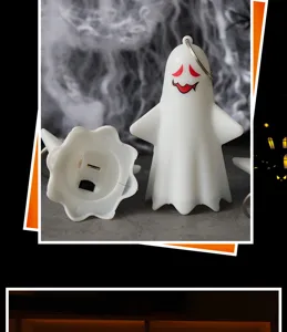 Luz nocturna LED de fantasma de Halloween colgante linda aterradora decoración fiesta accesorio