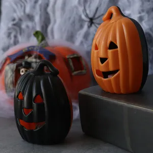 Halloween LED pumpkin light glowing electronic candle ghost festival night light party decoration