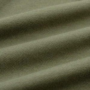 Cotton casual loose hoodie fabric detail green sweatshirt long sleeve top comfortable wear
