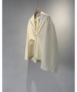 Women pure cotton poplin wide sleeve short V-neck blouse shirt elegant top chic apparel