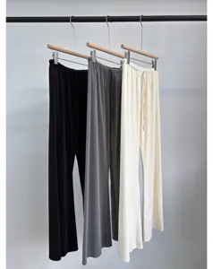 Pleated wide leg pants featuring ultra-thin corduroy texture, drawstring waist and elegant drape.