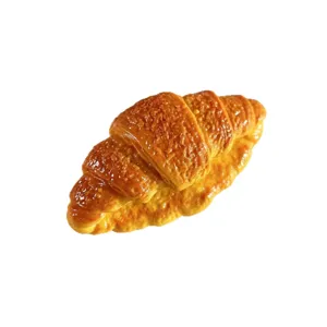 Süße 3D Simulation Croissant Brot Kühlschrankmagnet, kreative Heimdekoration Essen.