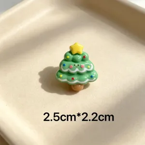 Cute cartoon Christmas tree resin badge festive holiday decorative fashion brooch pin item