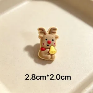 Cute Christmas reindeer brooch charm badge pin holiday festive decoration accessory