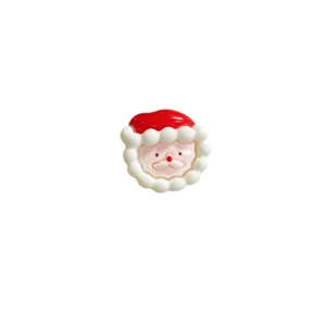 Cute Christmas Santa Claus brooch badge shiny festive holiday decoration accessory pin for women