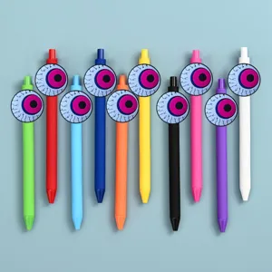Set de bolígrafos de gel de ojos coloridos estilo bruja linda oficina escuela