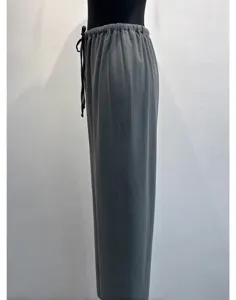 Women solid color pleated wide leg pants casual high waist drawstring long trousers.