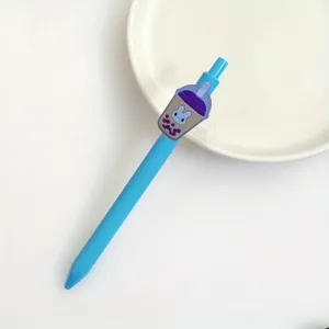 Süßer Bubble Tea Hase Gelstift blau Cartoon Schüler Schreibwaren Geschenk Bürobedarf