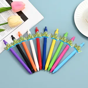 Krone Serie Süße Cartoon Gelschreiber Mehrfarbig Drücken Neutrale Pens Schüler Schreiben Bürobedarf Schreibwaren Geschenk