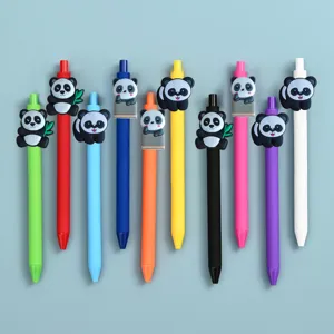 Bunte Cartoon Panda Gelschreiber Set süße 3D Silikon Schreibwaren für Schüler Büro
