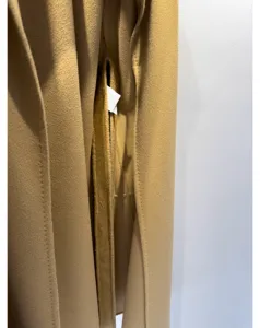 Cashmere double-faced wool long coat women autumn winter elegant warm outerwear detail