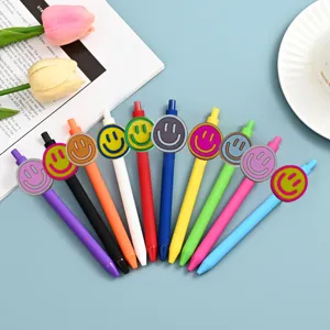Süßes Lächeln Gesicht Emoji Patch Gelstifte Set Mehrfarbig Schüler Schreiben Kugelschreiber Kawaii Büro Schule Schreibwaren