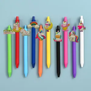 Cute cartoon unicorn gel pen set colorful writing stationery for students and office supplies.