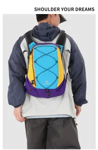 Mochila ligera de senderismo para ciclismo al aire libre mochila deportiva colorblock hombre