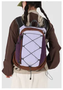 Mochila deportiva ligera para exteriores, mochila de senderismo casual bicolor para adultos.