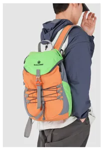 Lightweight outdoor hiking backpack, multi-color casual daypack for camping and travel.