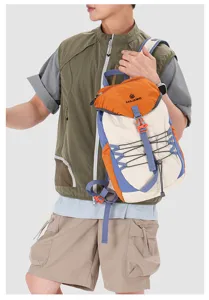 Outdoor hiking backpack, lightweight casual daypack for camping, cycling, and travel adventures.