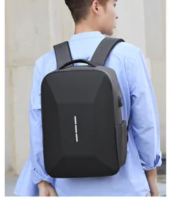Casual business hardshell anti-theft backpack for 15.6-inch laptop, lightweight and sleek.