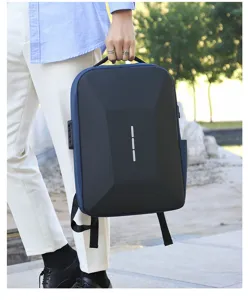 Anti-theft 15.6 inch laptop backpack with hardshell design for business and casual daily use.
