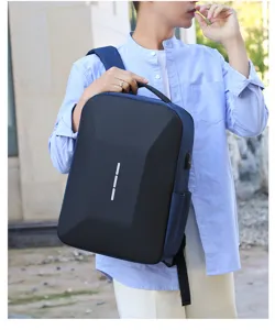 Men anti-theft 15.6 inch laptop backpack casual business hardshell durable commuter bag.