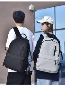 Mochila casual de gran capacidad para estudiantes y parejas, bolso elegante de diario.