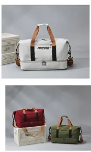 Stilvolle Kurztrip-Reisetasche mit Nass-Trocken-Trennung und großem Volumen für Fitness.