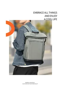 Men Business Roll-Top Backpack Large Capacity Travel Laptop Bag Casual College Daypack