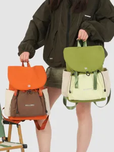 Colorblock outdoor sports backpack lightweight hiking daypack travel casual rucksack