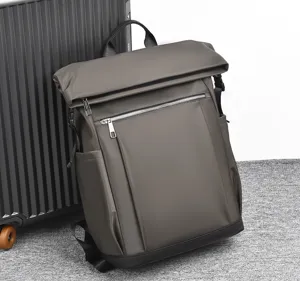 Business roll-top backpack for men, large capacity travel laptop backpack casual daily commute.