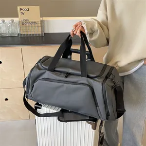 Large capacity gym travel duffel bag, sports waterproof shoulder bag for fitness and outdoor.