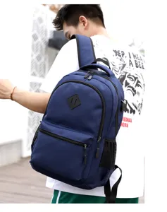 Casual college style backpack detail showing spacious compartments and durable fabric structure