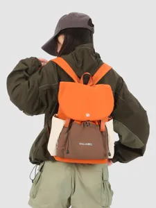 Colorblock outdoor sports backpack, lightweight daily travel hiking rucksack for women.