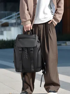 Water-resistant men's backpack large capacity business casual outdoor commute computer bag