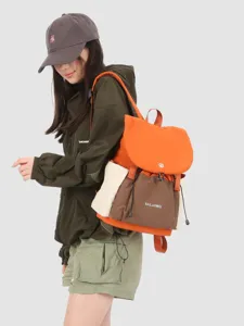 Colorblock outdoor sports backpack lightweight casual travel hiking daypack for daily use