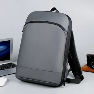 Mochila de Negocios Minimalista y Delgada para Hombres Mochila Impermeable para Laptop Gran Capacidad Bolsa Escolar de Viaje Casual