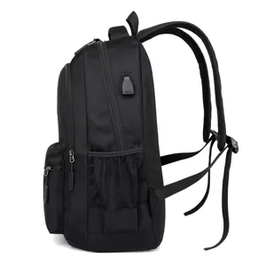 Large Capacity Oxford Cloth Backpack Casual College Style School Bag With USB Charging Port For Men Women Travel