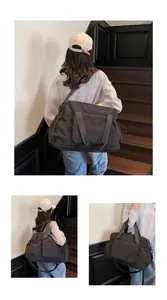 Large capacity travel duffel bag for women, waterproof multi-pocket gym and overnight weekender bag.