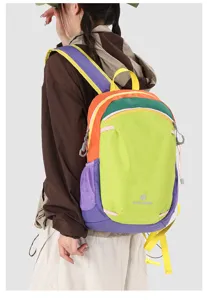 Outdoor Reise Rucksack grosser Kapazitaet farbblockiert Freizeittasche Wandern Sport Unisex