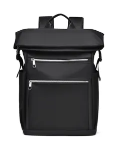 Heren Roll Top Rugzak Grote Capaciteit Zakelijk Woon-Werkverkeer Casual Reizen Waterdichte Laptop Rugzak