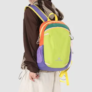 Bunter Outdoor Reise Rucksack große Kapazität Unisex Wander Tagesrucksack Block Tasche