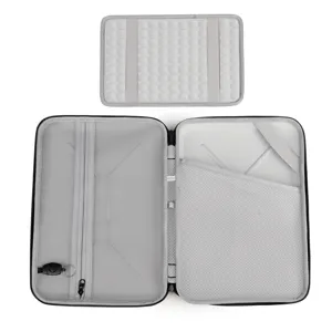 Grijs EVA laptop opbergtas 13,3 inch zakelijk forens schokbestendig tablet organizer hoofdaanzicht