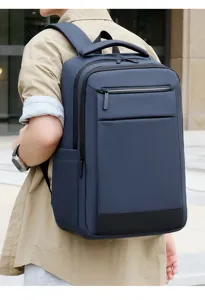 Heren zaken rugzak grote capaciteit laptop reistas kantoor werk dagelijks gebruik.