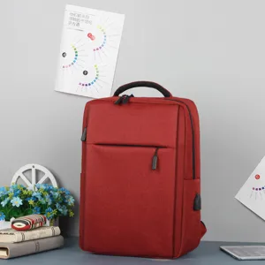 17-inch large capacity casual travel backpack for men and women, durable red fabric
