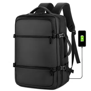 Zaino affari nero uomo grande viaggio borsa porta PC con porta di ricarica USB integrata