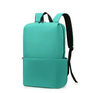Minimalist casual backpack for daily commute and school, stylish teal design with comfy straps.
