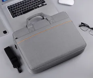 Grande borsa per laptop da lavoro ufficio casual tracolla per viaggio colore grigio chiaro