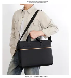 Grande borsa per laptop da lavoro, borsa per documenti di modo casual con tracolla per uomini.
