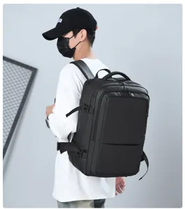 Large capacity mens business travel backpack, multi-functional waterproof laptop backpac
