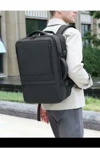 Men's large capacity business travel waterproof backpack for laptop and daily commute use